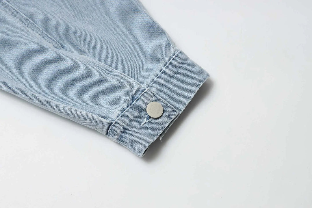 An image of a   31979 Dropped Shoulder Denim Jacket by  Mirra Masa
