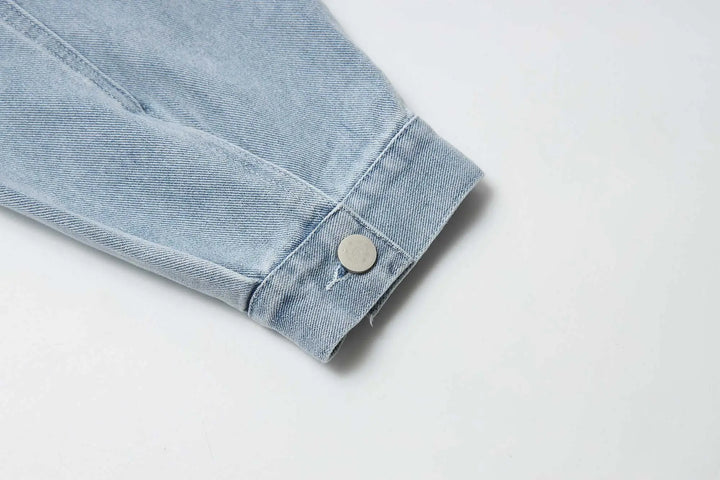 An image of a   31979 Dropped Shoulder Denim Jacket by  Mirra Masa
