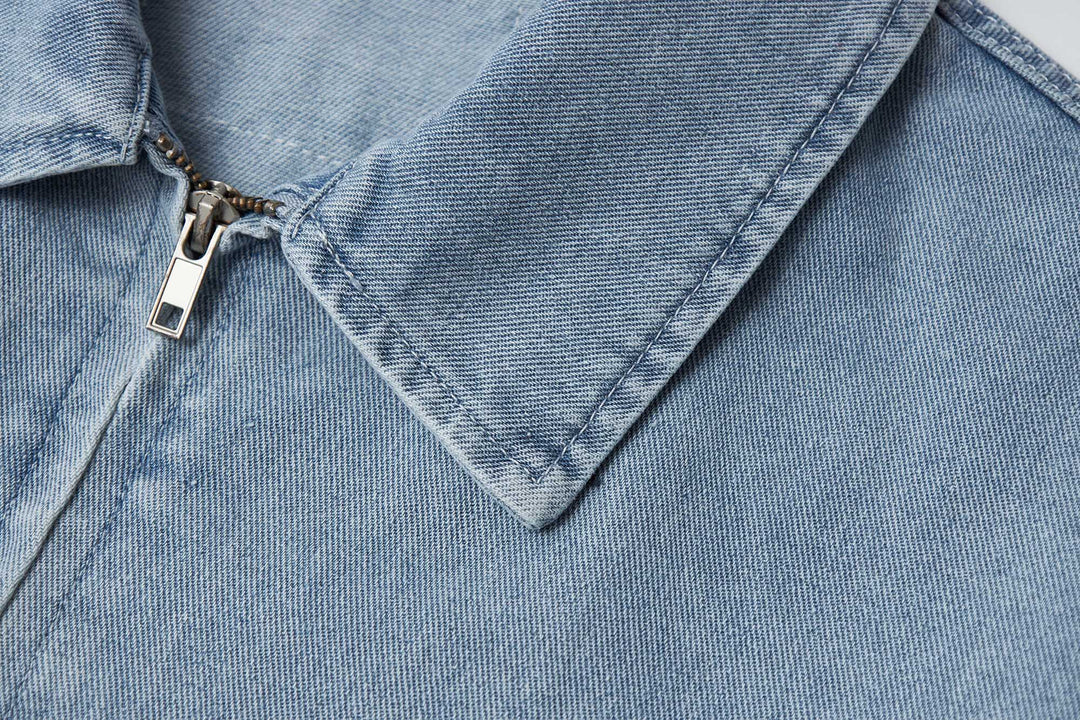 An image of a   31979 Dropped Shoulder Denim Jacket by  Mirra Masa