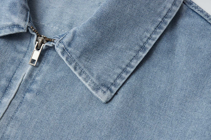 An image of a   31979 Dropped Shoulder Denim Jacket by  Mirra Masa