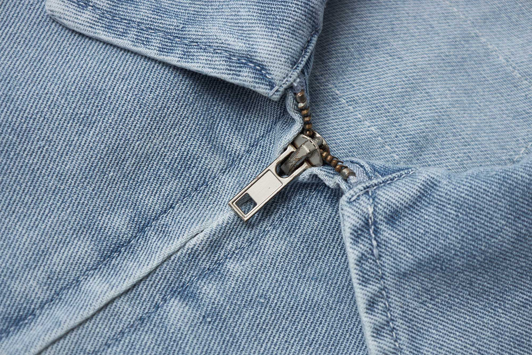 An image of a   31979 Dropped Shoulder Denim Jacket by  Mirra Masa