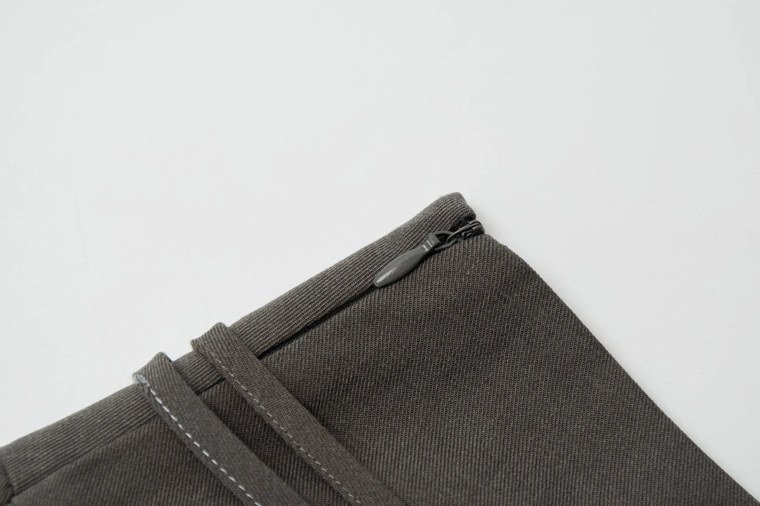 An image of a   32032 Pleated Mini Skirt with String Belts by  Mirra Masa
