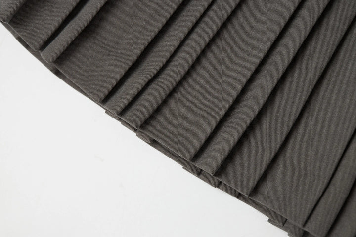 An image of a   32032 Pleated Mini Skirt with String Belts by  Mirra Masa