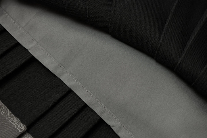 An image of a   32032 Pleated Mini Skirt with String Belts by  Mirra Masa