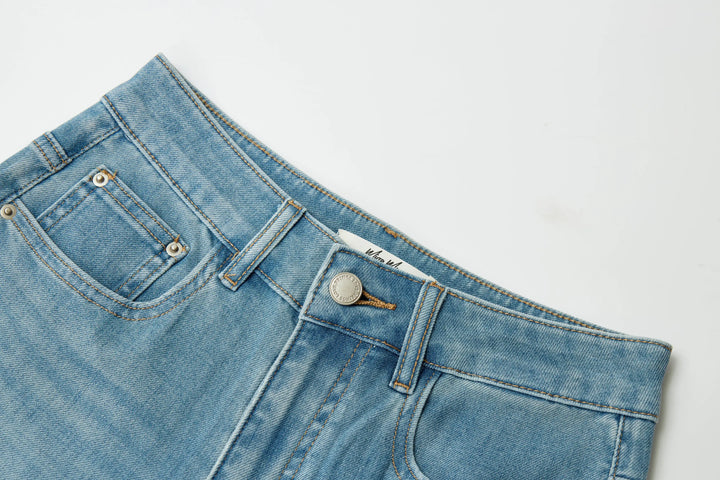 An image of a   32036 Cuffed Straight Leg Jeans by  Mirra Masa