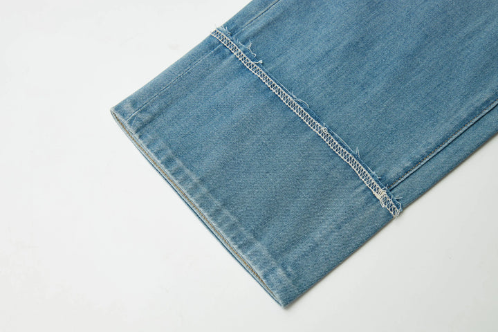 An image of a   32036 Cuffed Straight Leg Jeans by  Mirra Masa