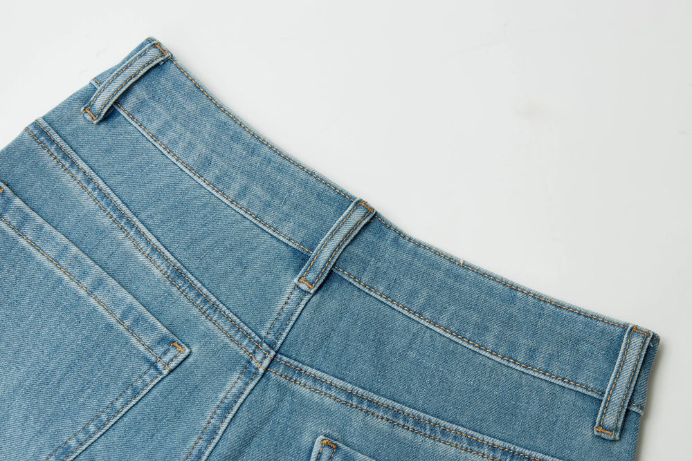 An image of a   32036 Cuffed Straight Leg Jeans by  Mirra Masa
