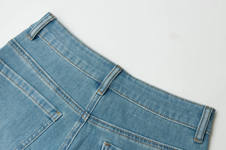 An image of a   32036 Cuffed Straight Leg Jeans by  Mirra Masa