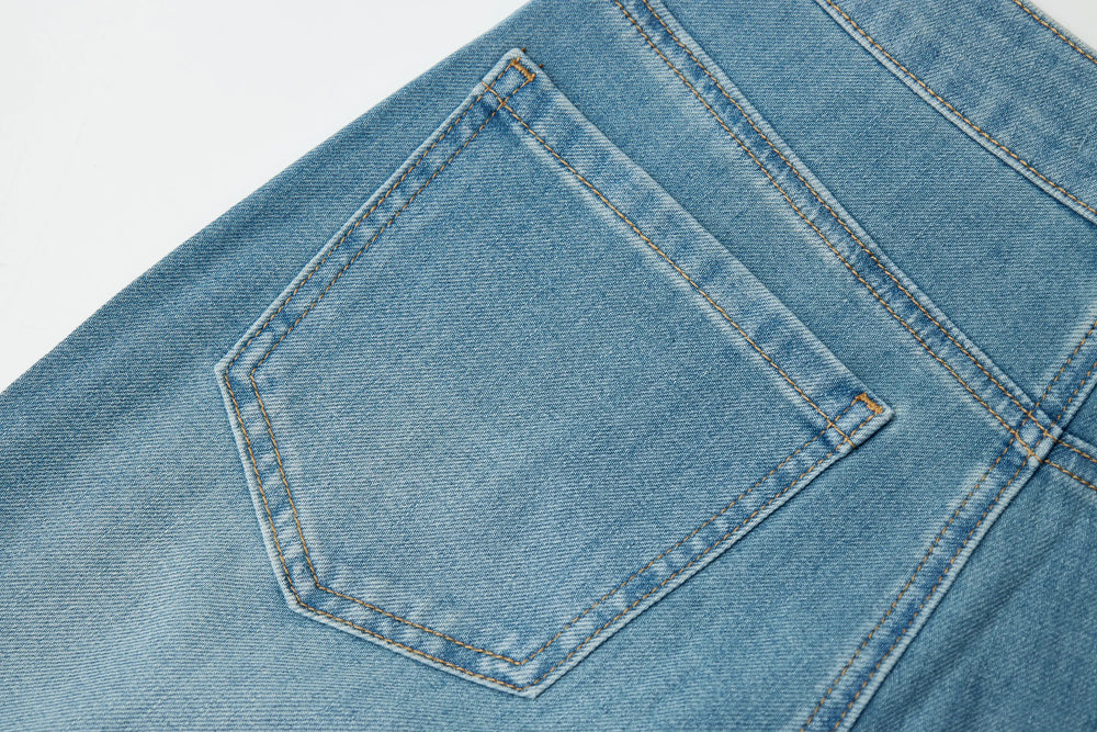 An image of a   32036 Cuffed Straight Leg Jeans by  Mirra Masa
