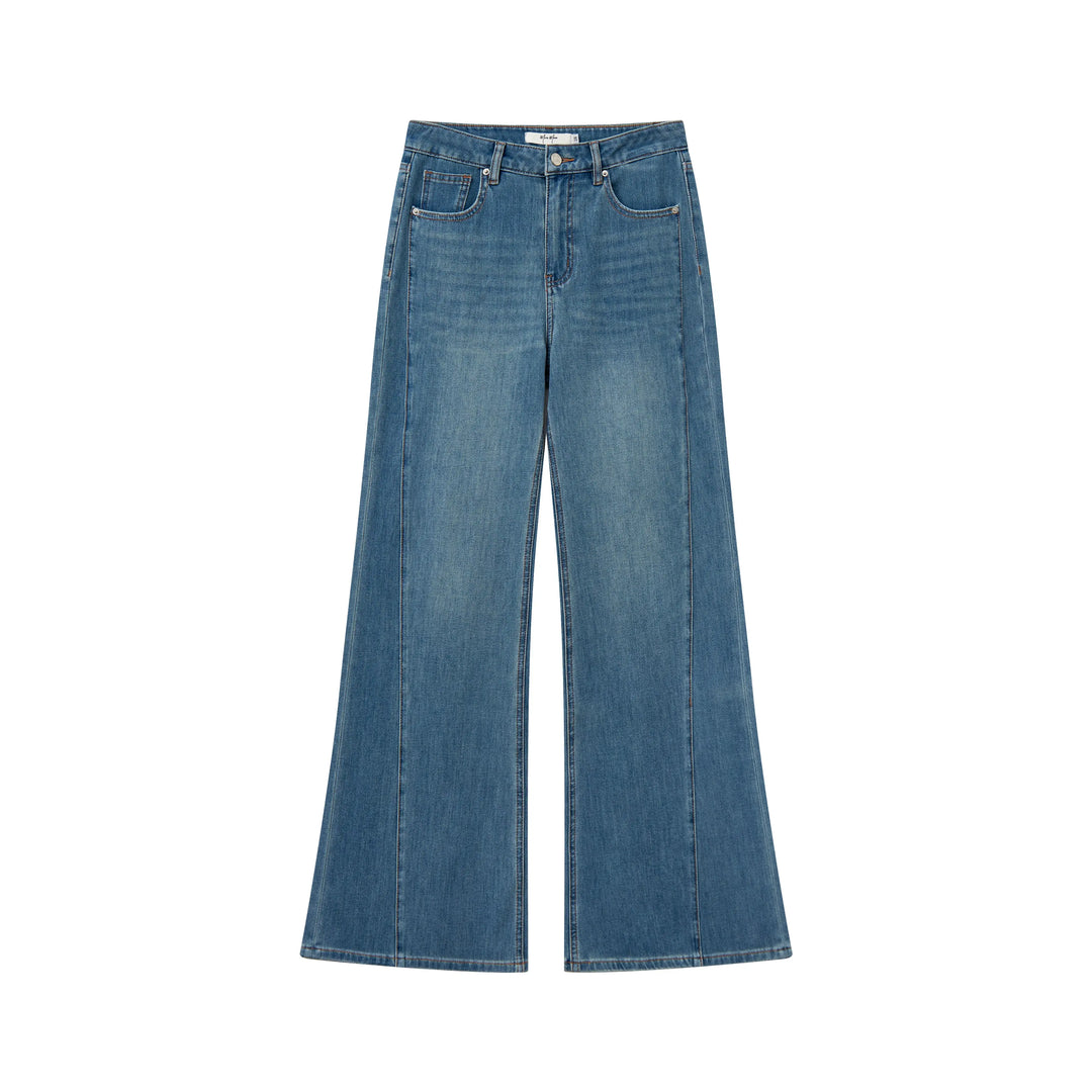 An image of a  Denim Blue / 28 32084 Flare Jeans by  Mirra Masa
