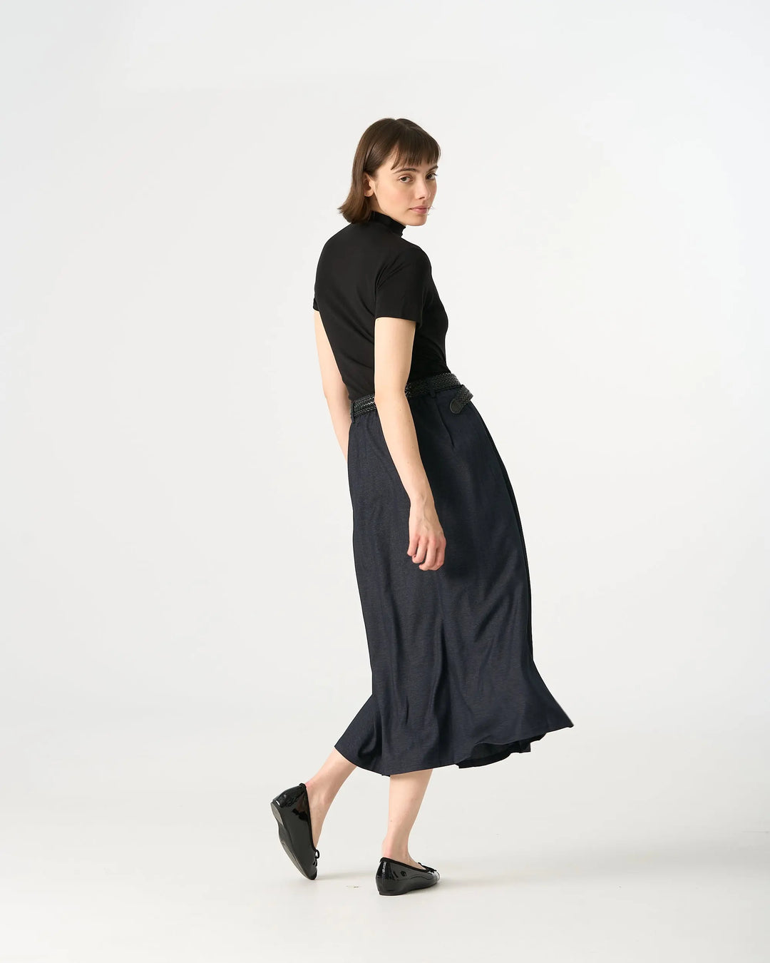 An image of a   32307 Pleated Midi Skirt by  Mirra Masa