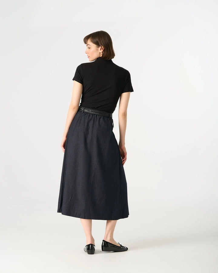 An image of a   32307 Pleated Midi Skirt by  Mirra Masa