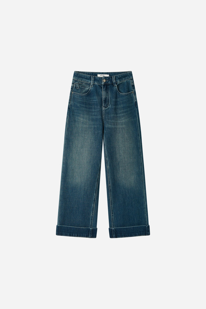 An image of a   32555 Cuffed Wide Leg Jeans by  Mirra Masa