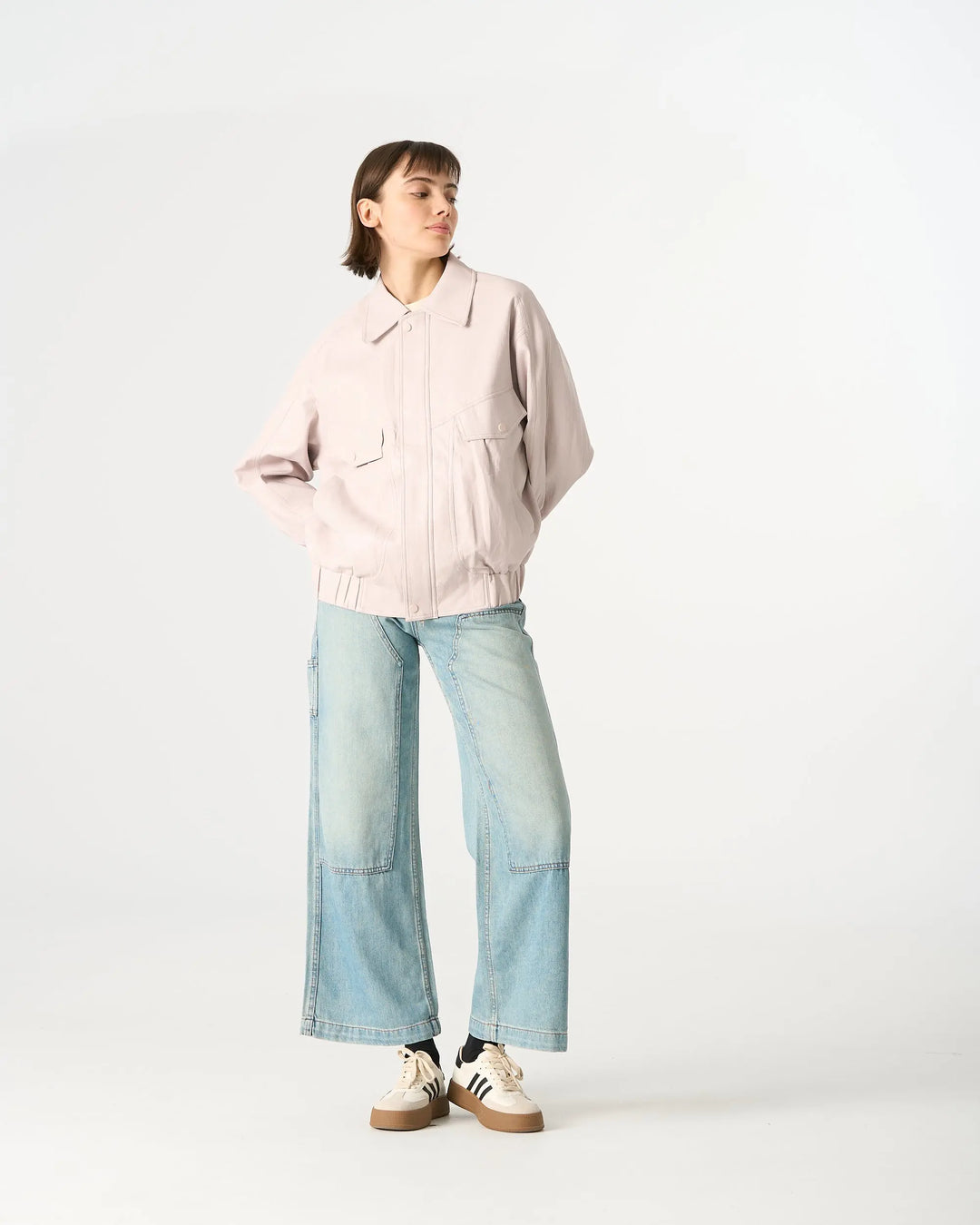 An image of a   3255C Vegan Leather Jacket by  Mirra Masa