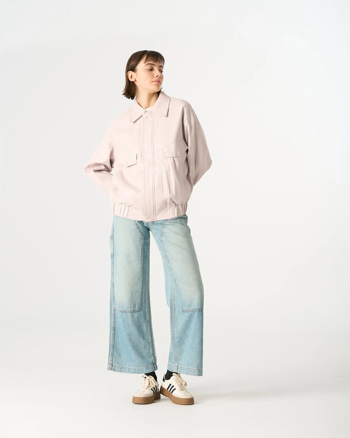 An image of a   3255C Vegan Leather Jacket by  Mirra Masa