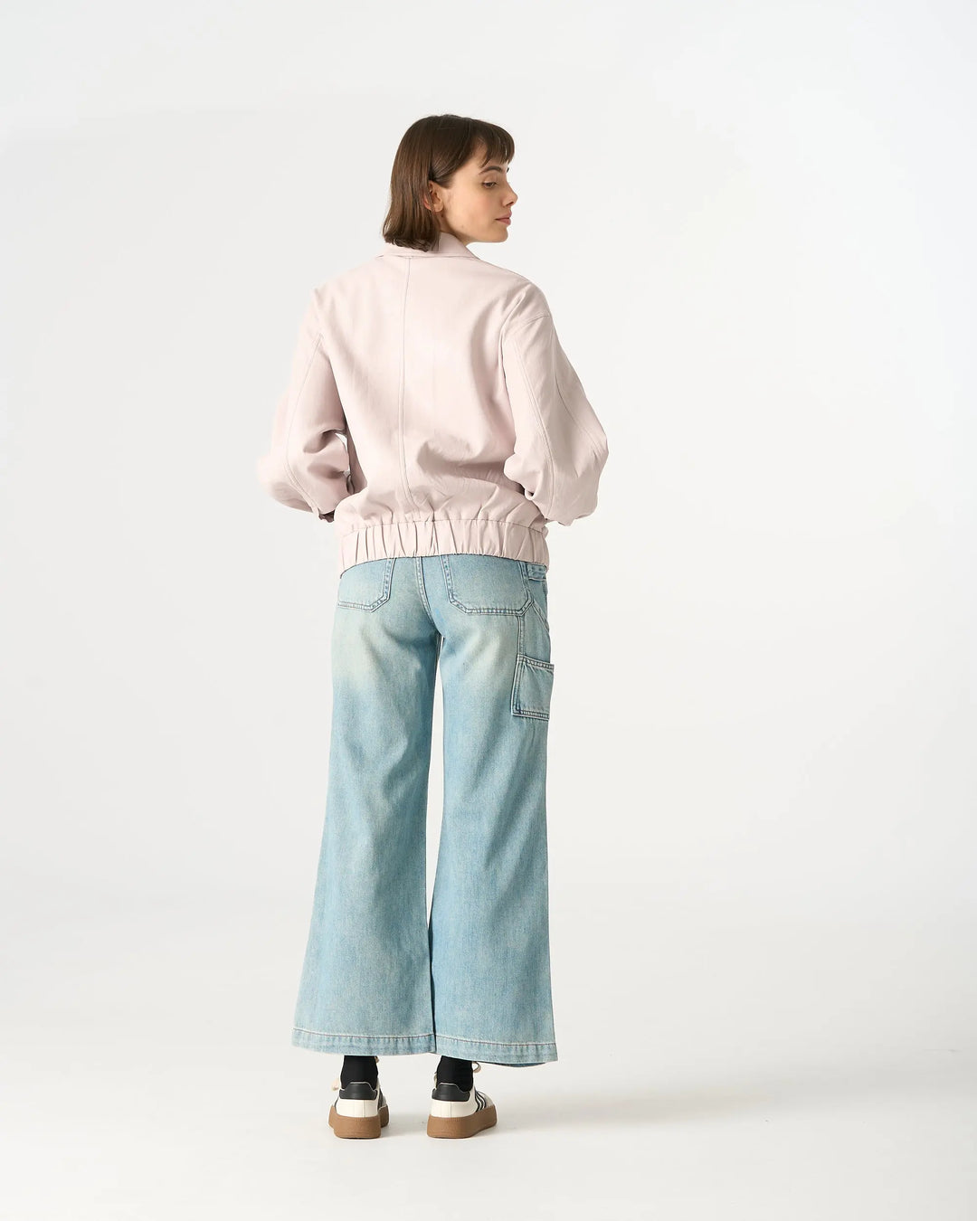 An image of a   3255C Vegan Leather Jacket by  Mirra Masa