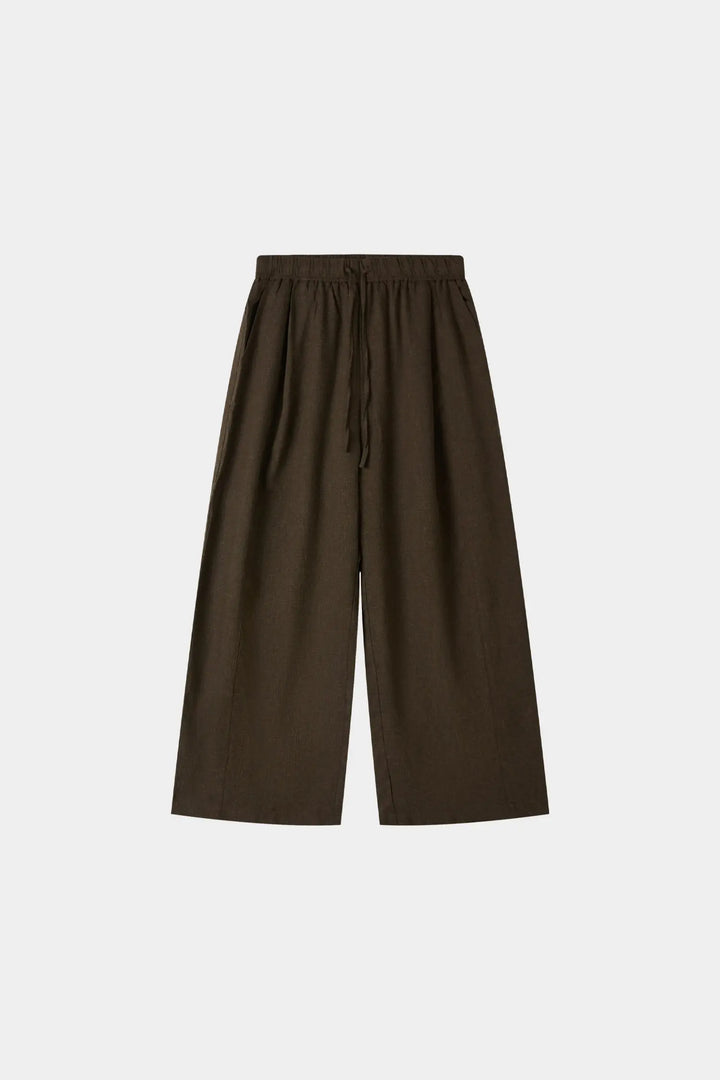An image of a   32596 Wide Leg Drawstring Pants by  Mirra Masa