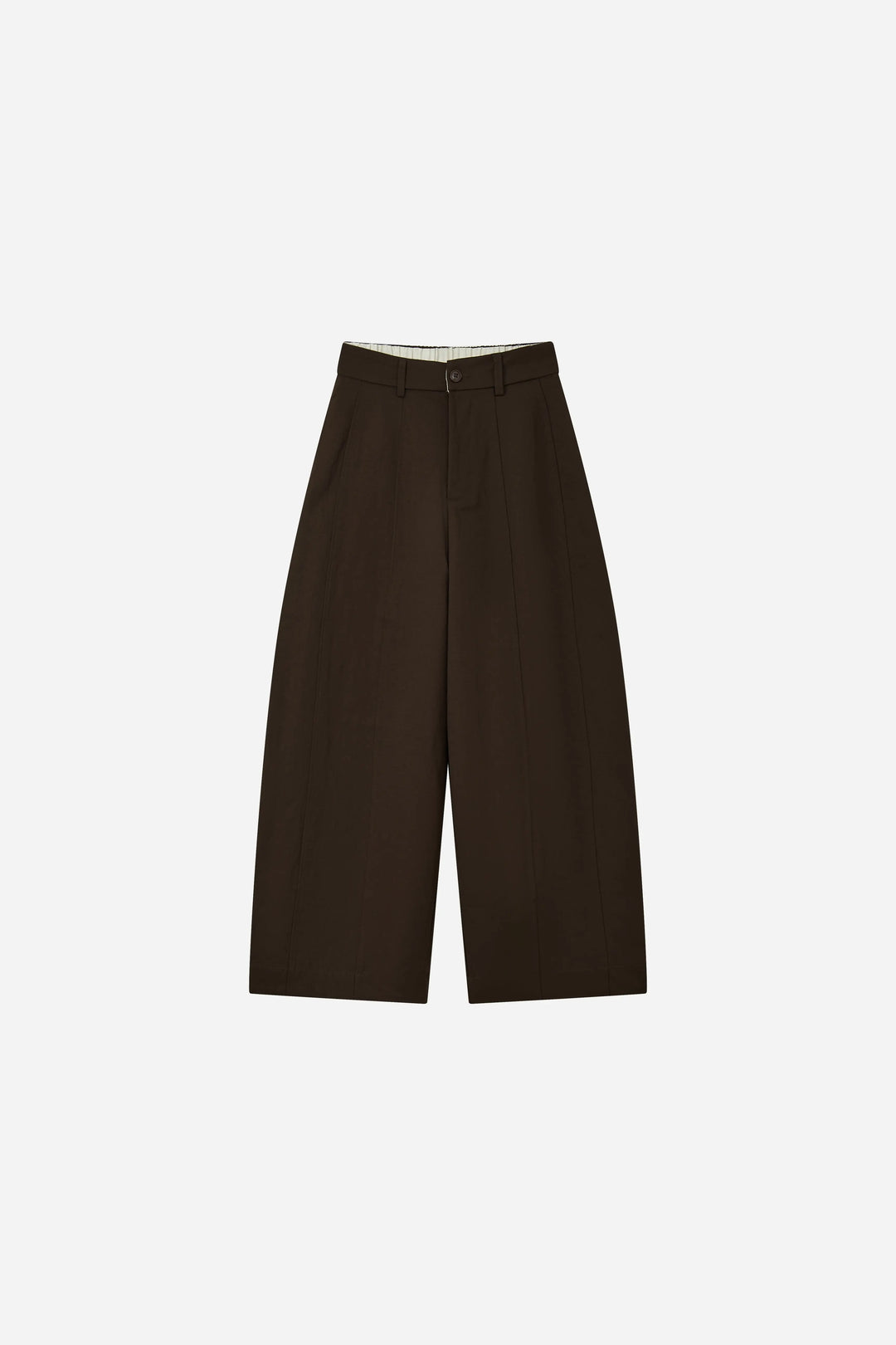 An image of a   32708 Sculpted Barrel-Leg Trousers by  Mirra Masa