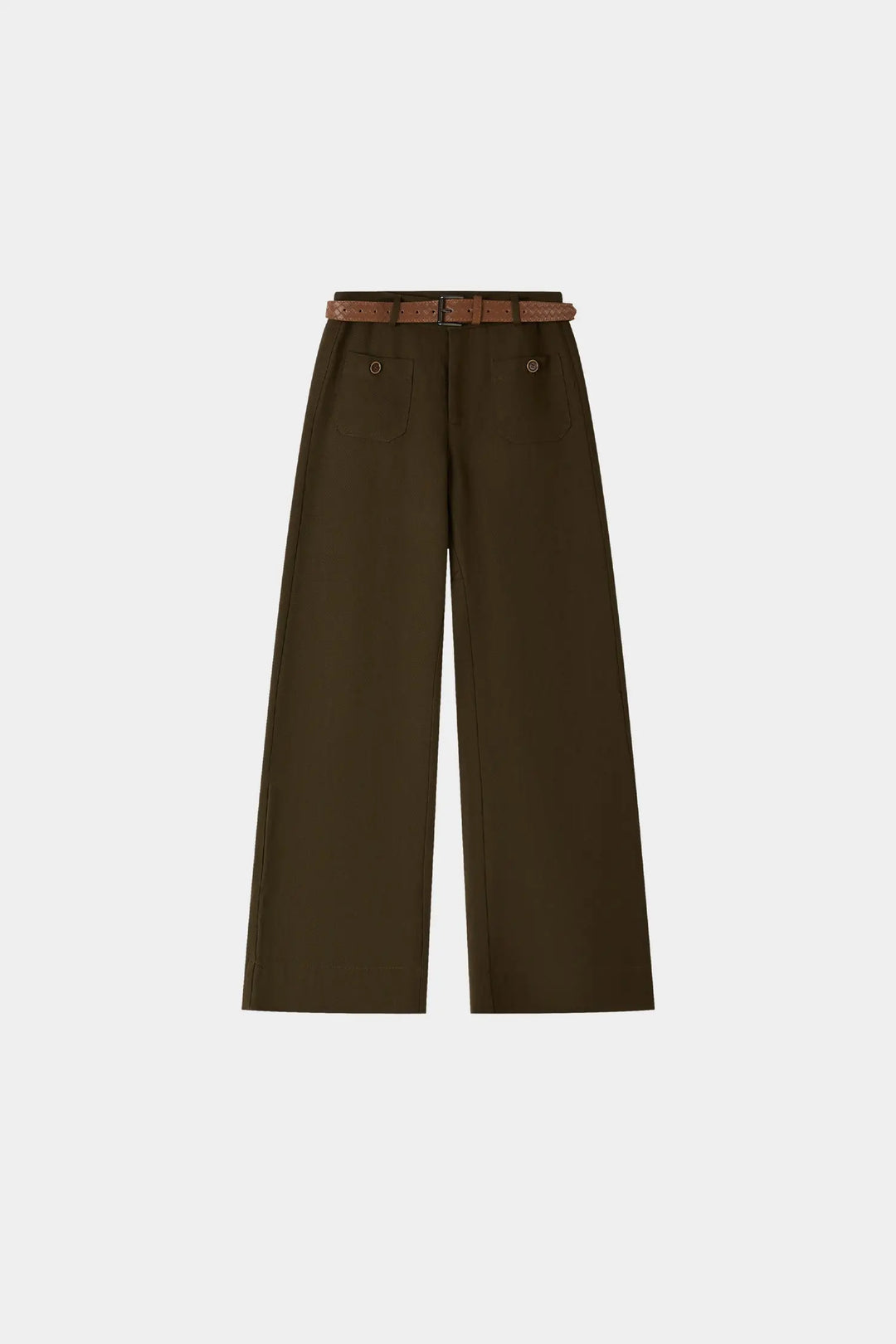 An image of a   32713 Belted Wide Leg Pants by  Mirra Masa
