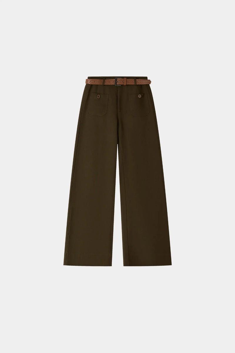32713 Belted Wide Leg Pants