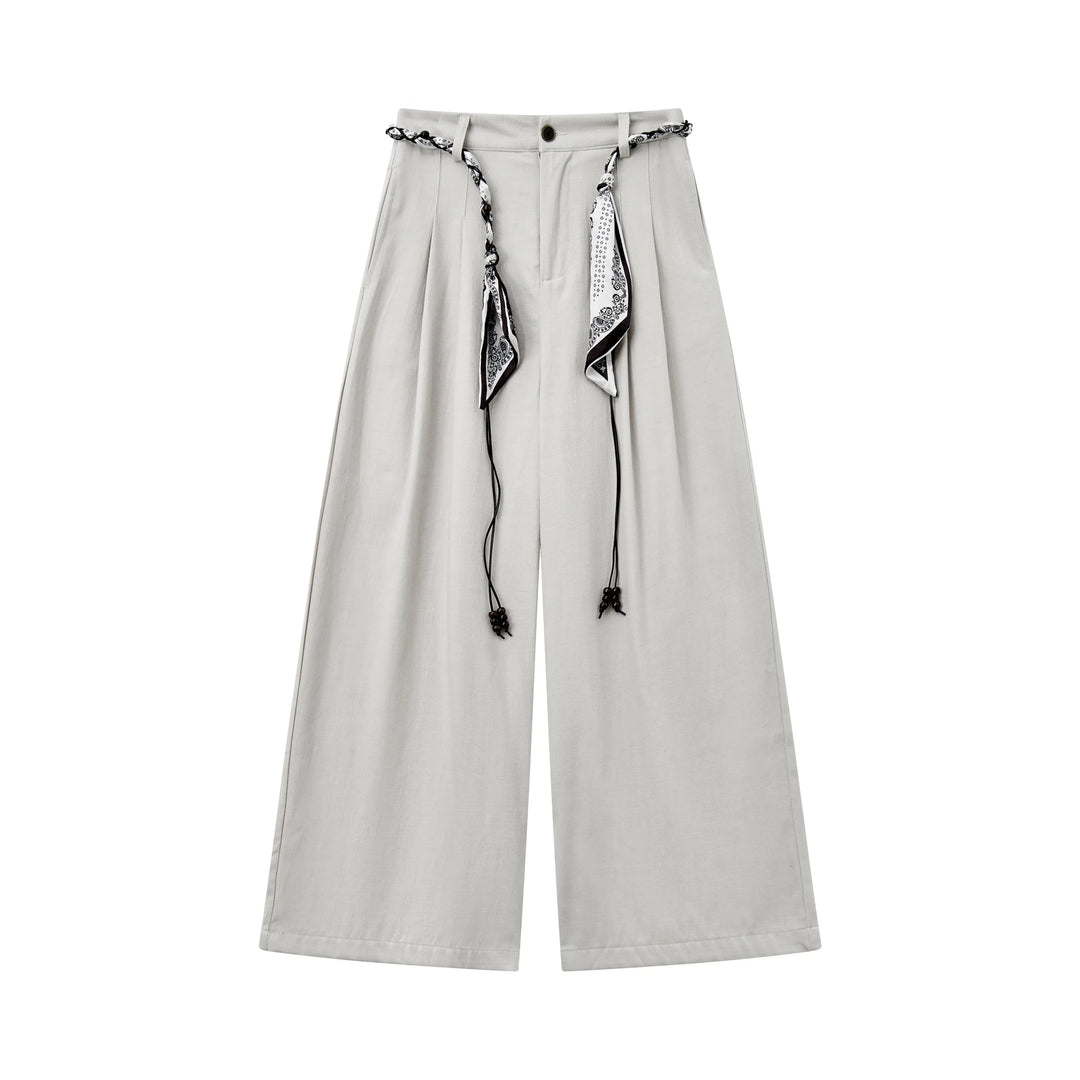 An image of a  Limestone White / Large 32742 Wide-Leg Pants by  Mirra Masa