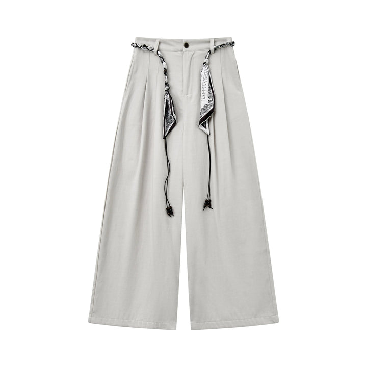 An image of a  Limestone White / Large 32742 Wide-Leg Pants by  Mirra Masa