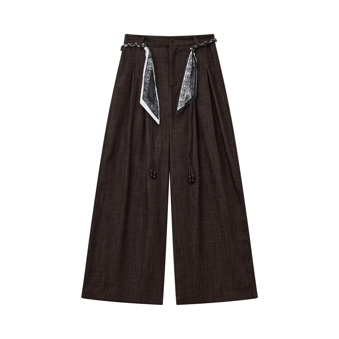 An image of a  Dark Espresso / Large 32742 Wide-Leg Pants by  Mirra Masa