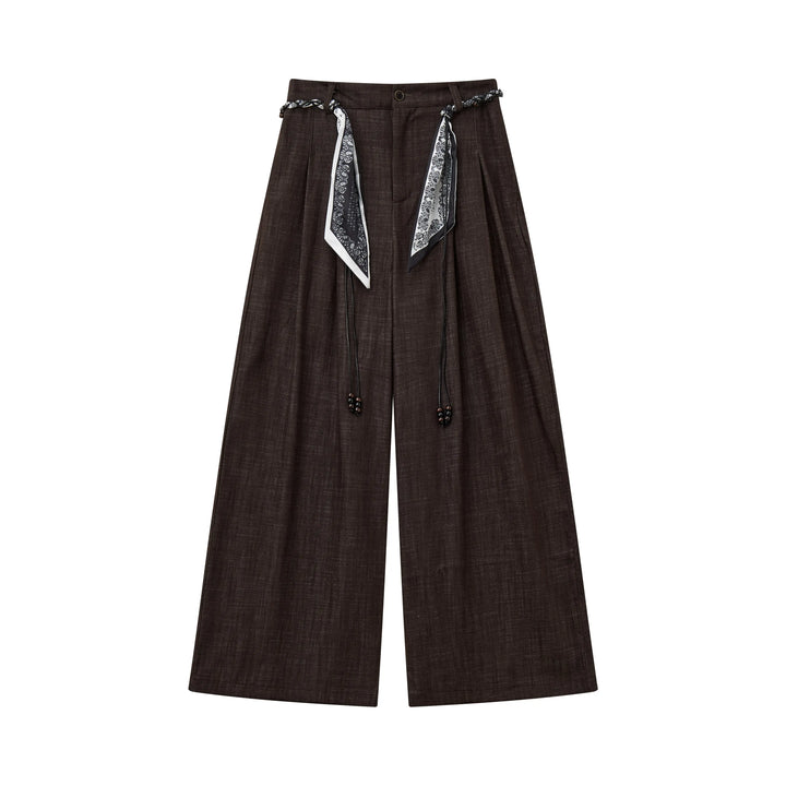 An image of a  Dark Espresso / Large 32742 Wide-Leg Pants by  Mirra Masa