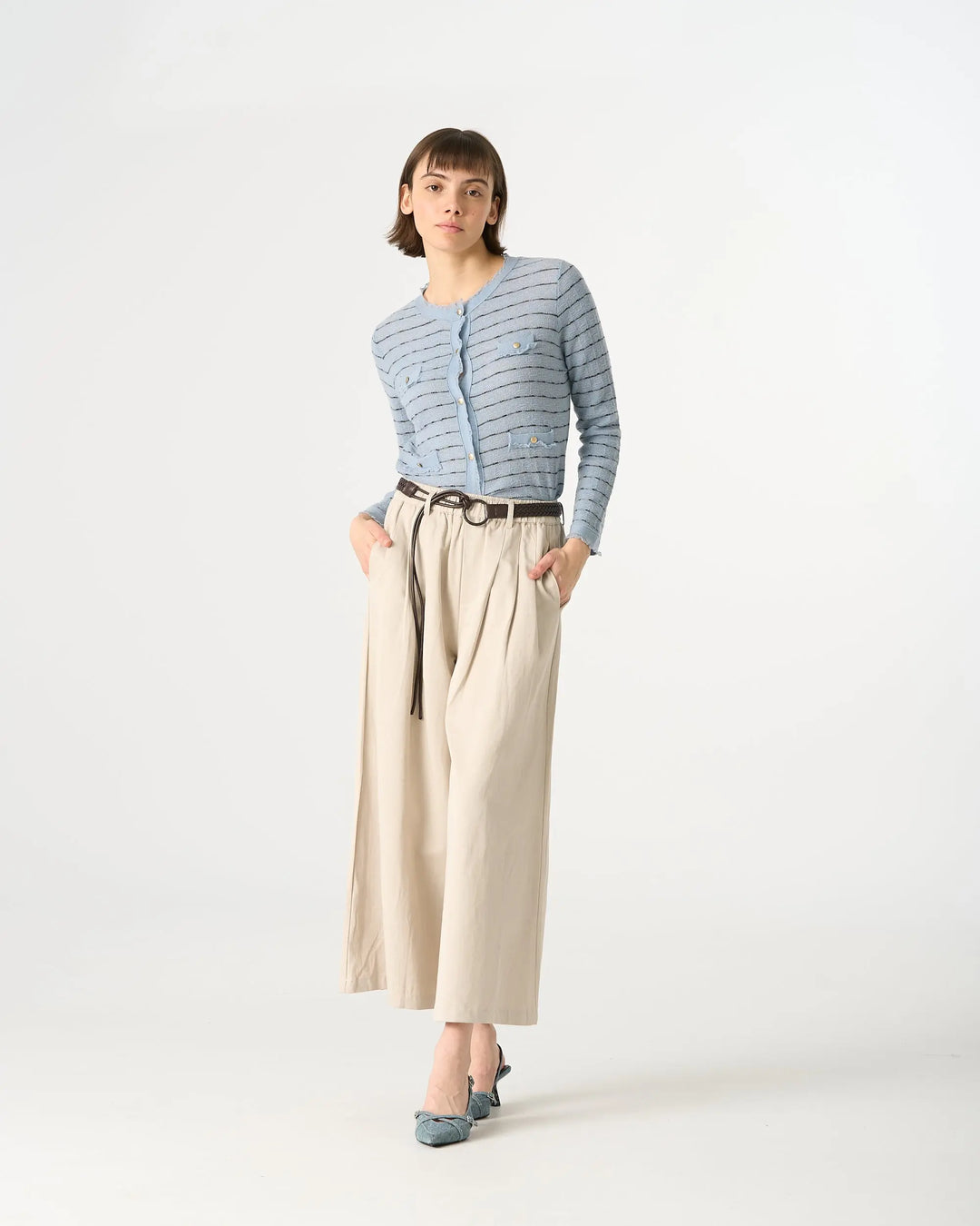 An image of a   32789 Wide Leg Pants by  Mirra Masa