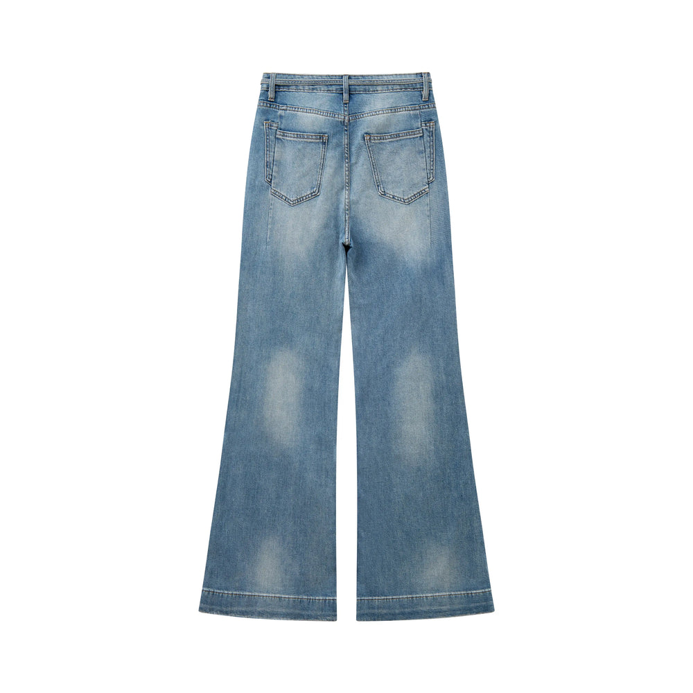 An image of a   32822 High-Waist Sparkle Jeans by  Mirra Masa