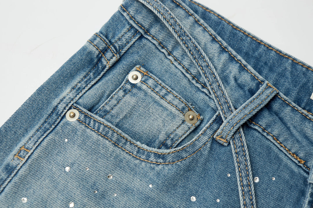 An image of a   32822 High-Waist Sparkle Jeans by  Mirra Masa