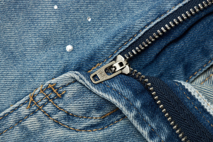 An image of a   32822 High-Waist Sparkle Jeans by  Mirra Masa