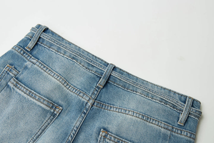 An image of a   32822 High-Waist Sparkle Jeans by  Mirra Masa