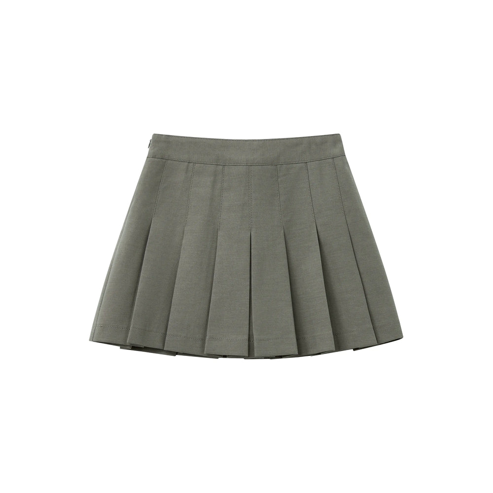 An image of a   32840 Pleated Mini Skirt by  Mirra Masa