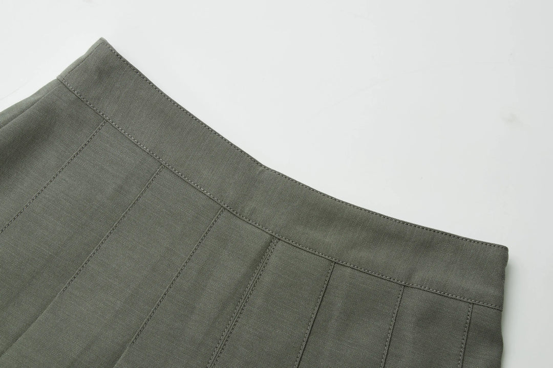 An image of a   32840 Pleated Mini Skirt by  Mirra Masa