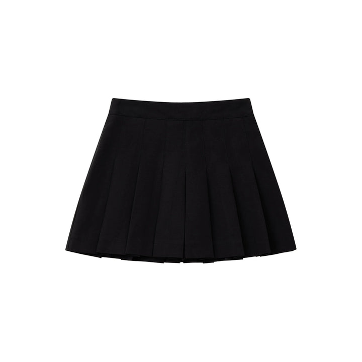 An image of a   32840 Pleated Mini Skirt by  Mirra Masa
