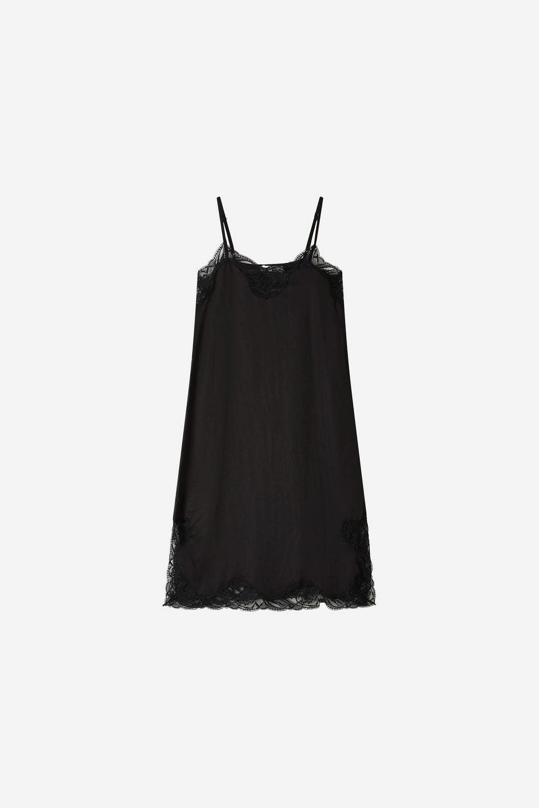 An image of a   33112 Lace Trim Slip Dress by  Mirra Masa