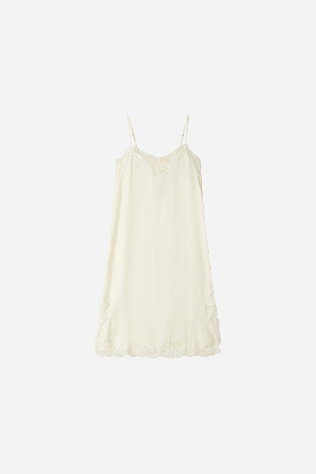 An image of a   33112 Lace Trim Slip Dress by  Mirra Masa