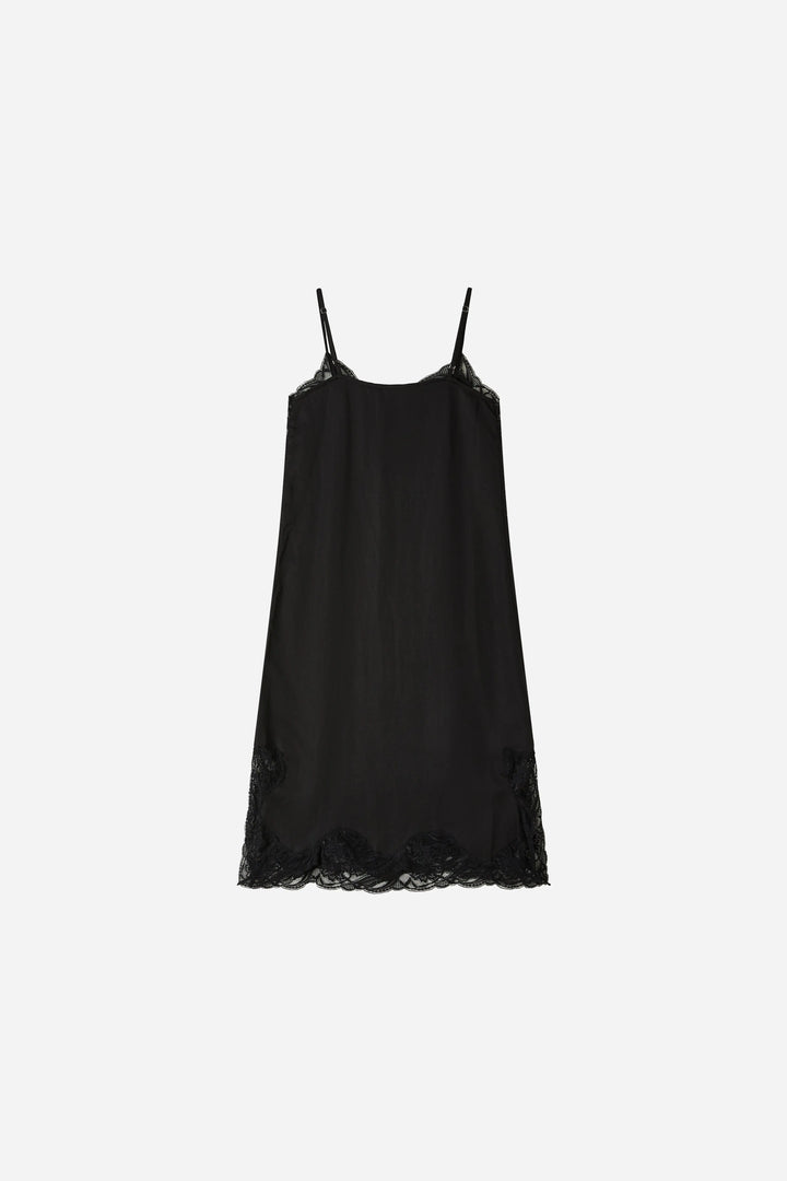 An image of a   33112 Lace Trim Slip Dress by  Mirra Masa