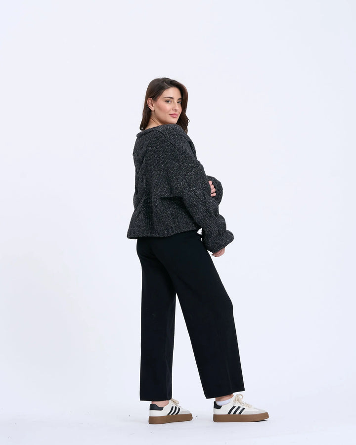 An image of a   3374Q Cable Knit Cardigan by  Mirra Masa