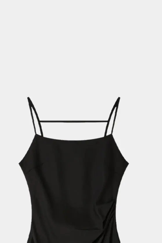 An image of a   33826 Ruched Midi Slip Dress by  Mirra Masa