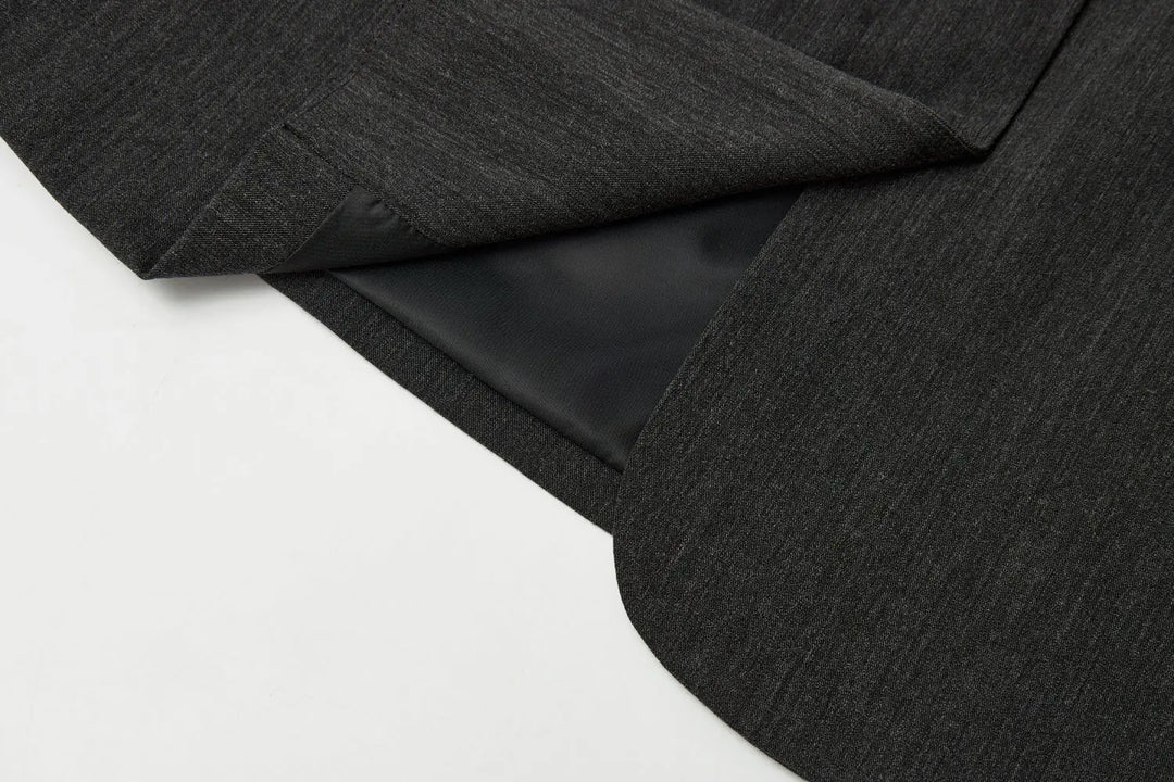 An image of a   34035 Minimalist Back-Slit Blazer by  Mirra Masa