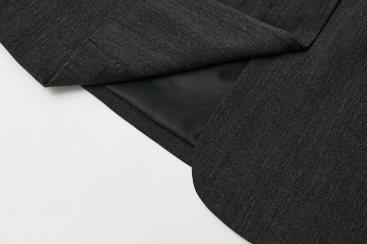 An image of a   34035 Minimalist Back-Slit Blazer by  Mirra Masa