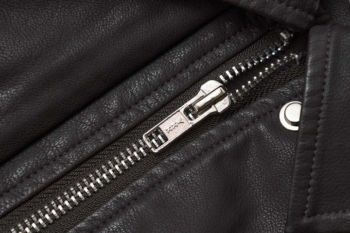 An image of a   34065 Vegan Leather Bomber Jacket by  Mirra Masa