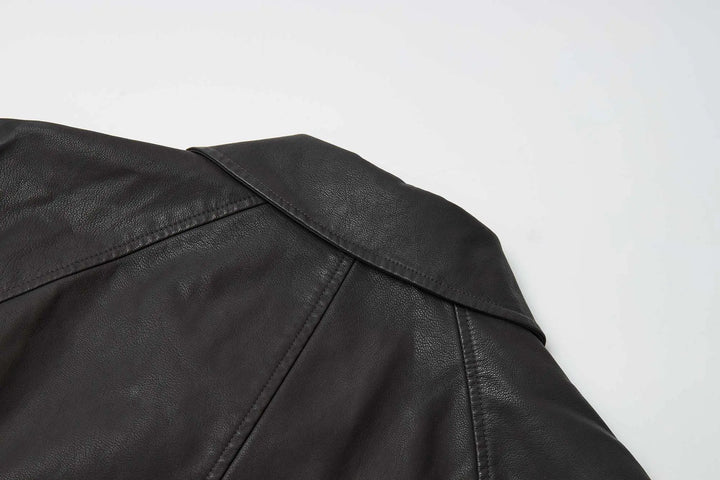 An image of a   34065 Vegan Leather Bomber Jacket by  Mirra Masa