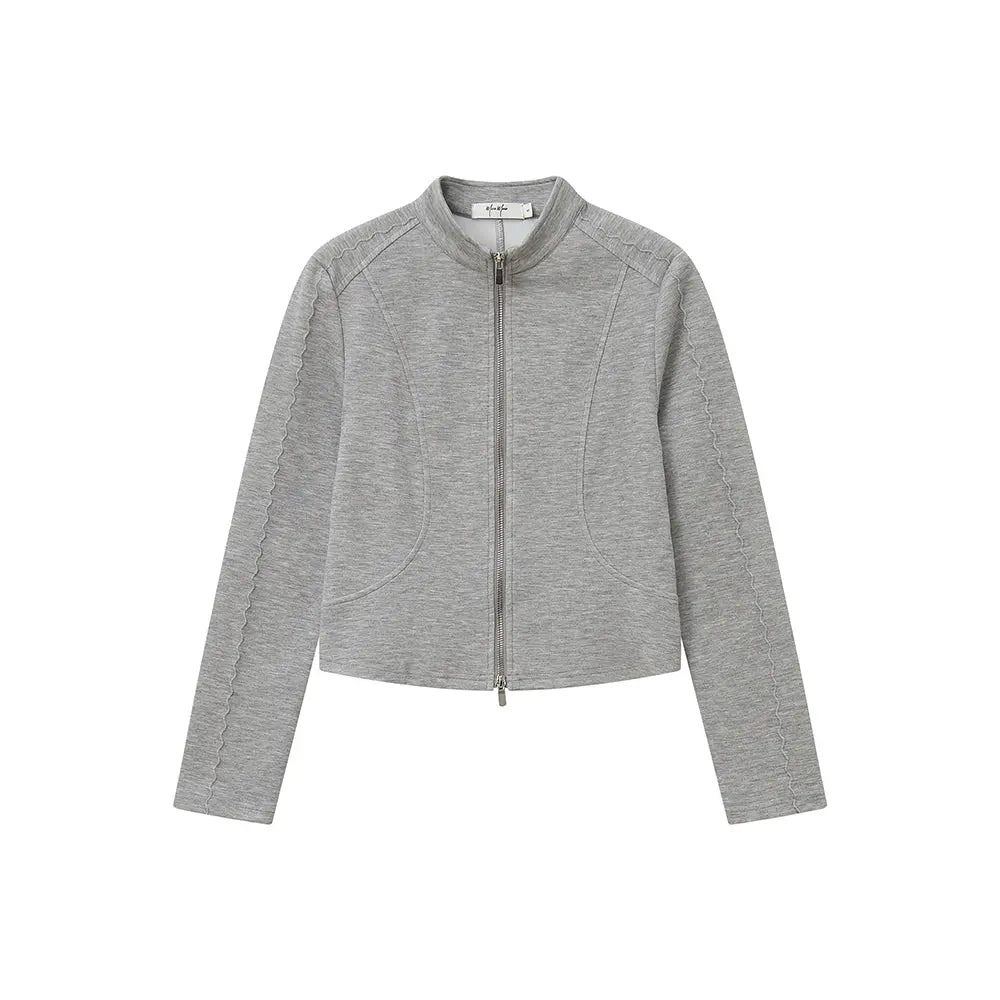 An image of a  Grey / Large 34099 Skulpt Fit Jacket by  Mirra Masa