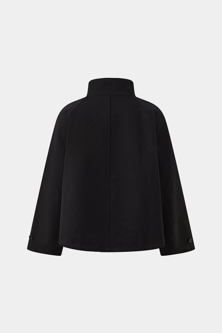 An image of a   34168 Double-Breasted Short Trench Coat by  Mirra Masa