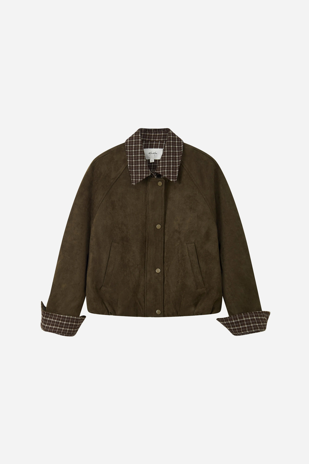 An image of a   34242 Check-Trim Blouson Jacket by  Mirra Masa