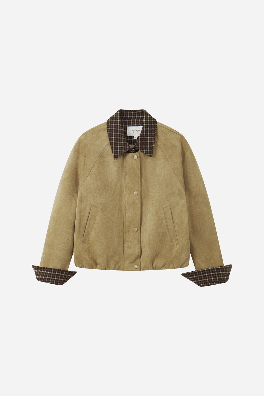 An image of a   34242 Check-Trim Blouson Jacket by  Mirra Masa