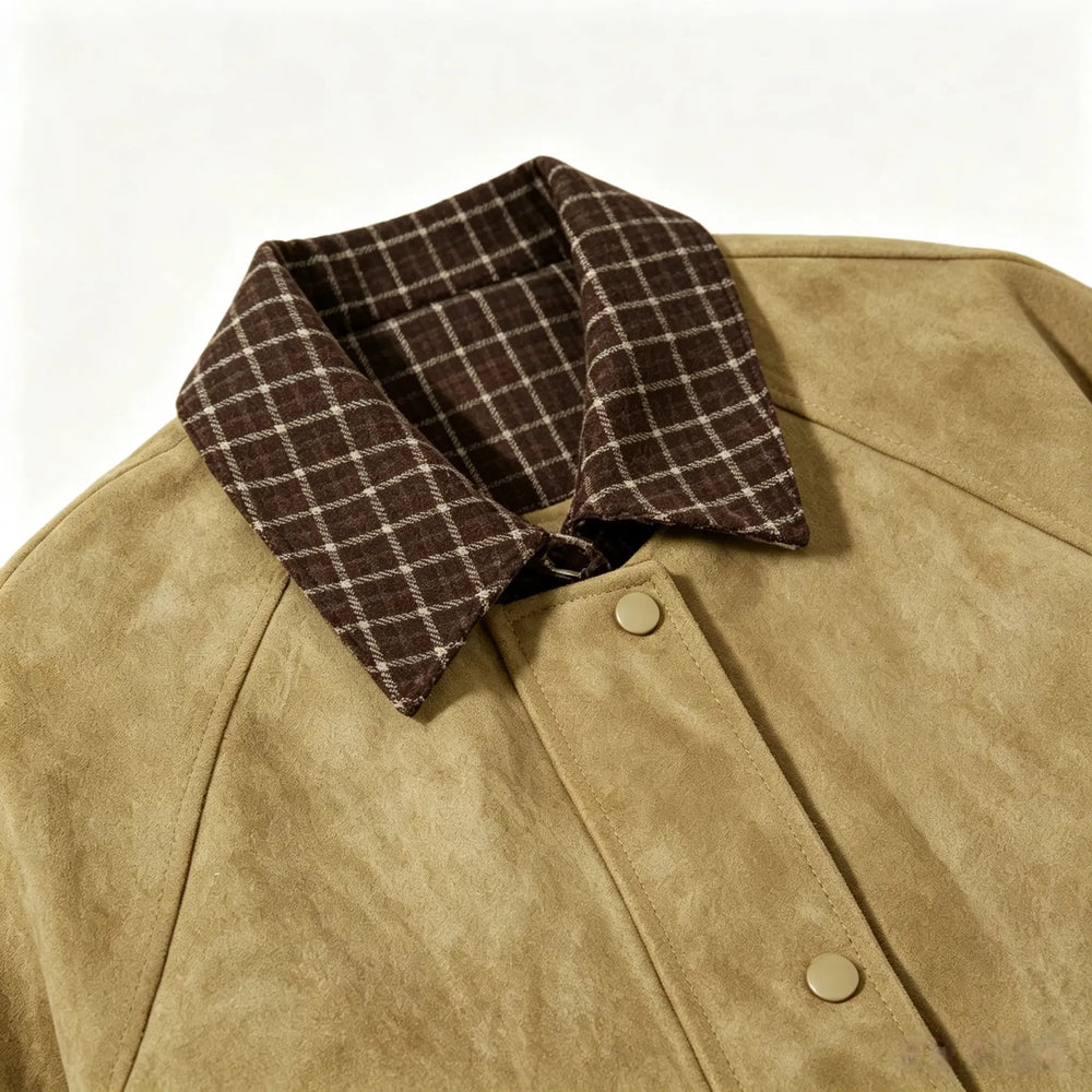 An image of a   34242 Check-Trim Blouson Jacket by  Mirra Masa